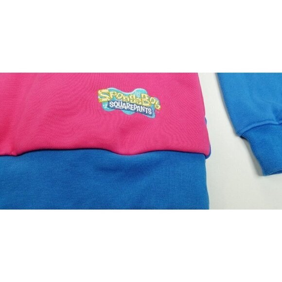 Nickelodeon Size XL Spongebob Squarepants Men's Blue Long Sleeve Pocket Hoodie - Picture 7 of 10